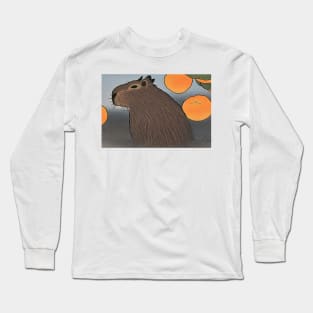 capybara brown Long Sleeve T-Shirt